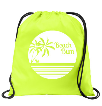 Cruise & Beach theme drawstring back pack - design 002