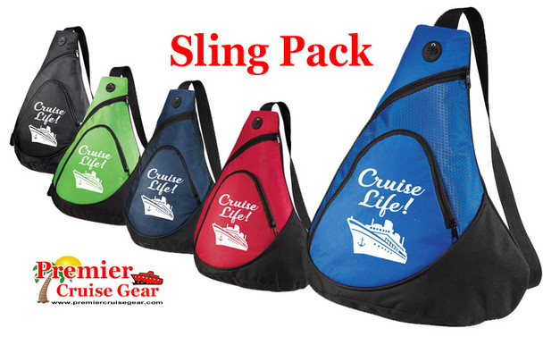 Cruise Sling Pack. Large sling pack to carry all of your gear on the ship and in the ports. (design 002)