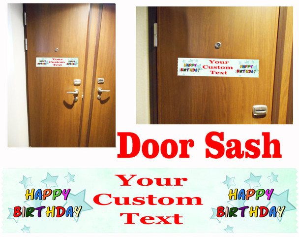 Cruise cabin custom door sash - Birthday 004