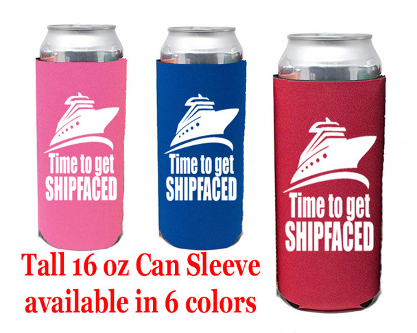 Cruise themed Tall Can sleeve.  Choice of color and custom option available.  Design 010