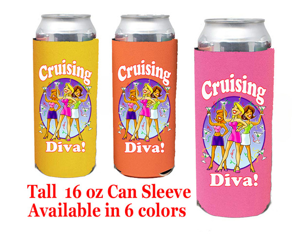 Cruise themed Tall Can sleeve.  Choice of color and custom option available.  Design 39