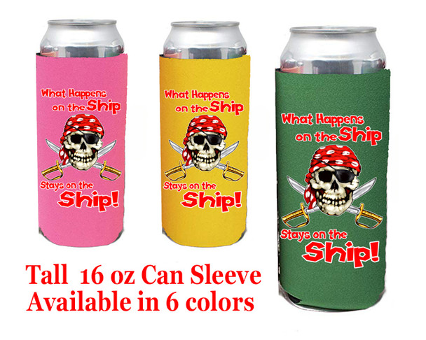 Cruise themed Tall Can sleeve.  Choice of color and custom option available.  Design 44