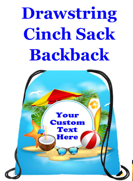 Cruising theme custom drawstring back pack - custom 010