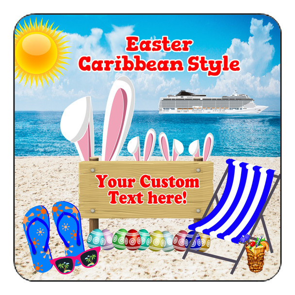 Cruise Ship Door Magnet - 11" x 11" - Easter 005