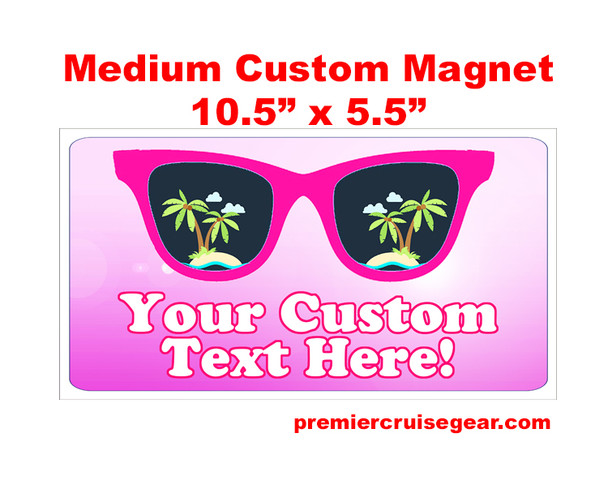 Cruise Ship Door Magnet - Medium magnet 10 1/2" x 5 1/2".  Customizable!  Design 014