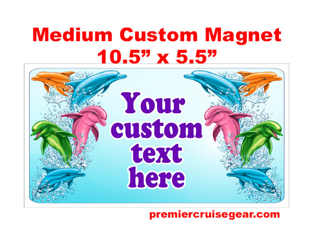 Cruise Ship Door Magnet - Medium magnet 10 1/2" x 5 1/2".  Customizable!  Design 021