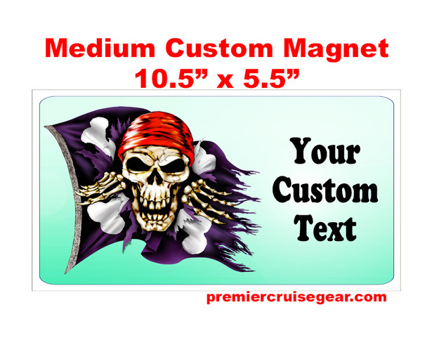 Cruise Ship Door Magnet - Medium magnet 10 1/2" x 5 1/2".  Customizable!  Design 038