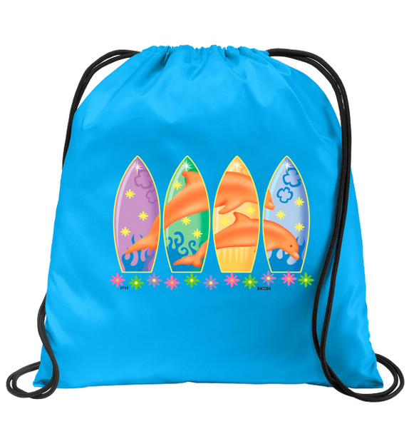Cruise & Beach theme drawstring back pack - Available in 7 colors. Colorful decorations perfect for your little cruisers!  007