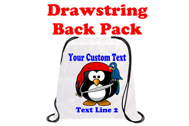 Cruising theme custom drawstring back pack -Custom design with your text!  007