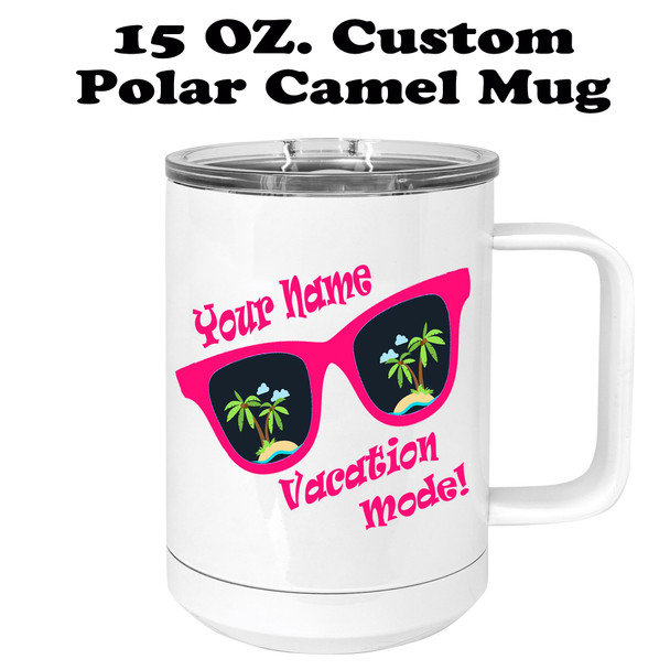 Custom cruise theme travel mug.