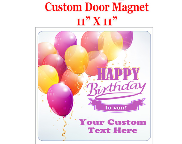 Cruise Ship Door Magnet - 11" x 11" -  Customized  with your text -Birthday 009