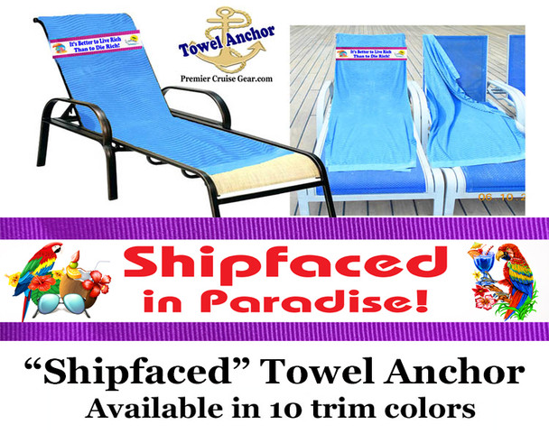 Towel Anchor - Keep your towel anchored to your chair! - "Shipfaced"