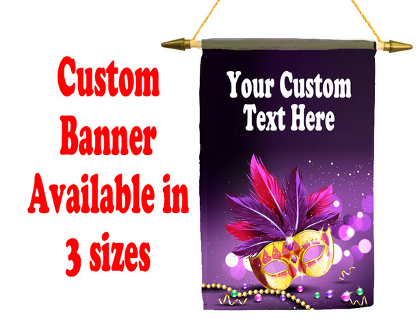 Cruise Ship Door Banner -  available in 3 sizes.    Custom with your text!  - Mard Gras 21