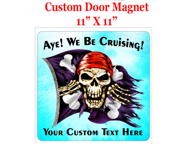 Cruise Ship Door Magnet - 11" x 11" - pirate 2