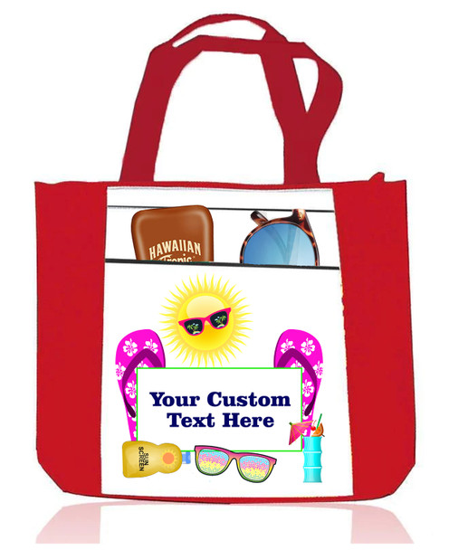 Cruising and Beach theme Tote Bag - "Beach Icons"