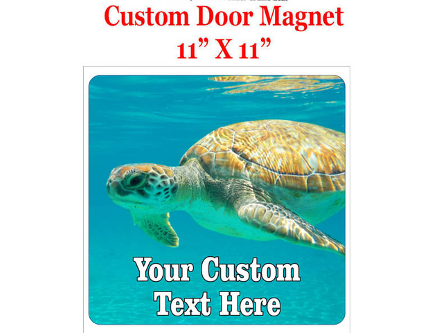 Cruise Ship Door Magnet - 11" x 11" - Sea Turtle 1