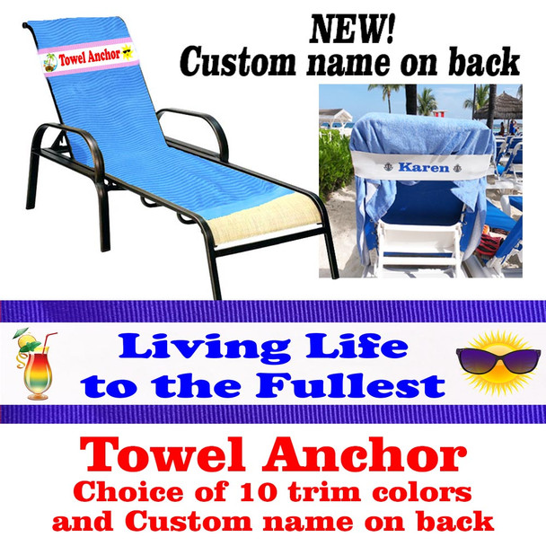 Custom Towel Anchor - Stock front design with custom name and artwork on back 2