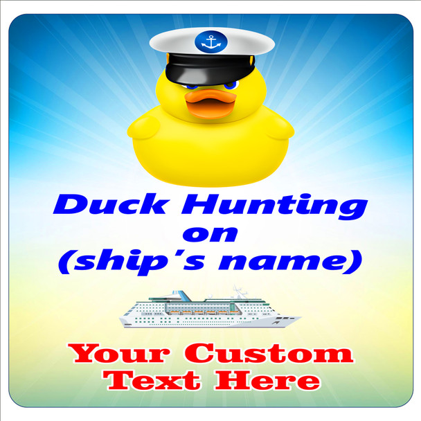 2024 Duck Hunting Cruise Ship Door Magnet - 11" x 11" - 2