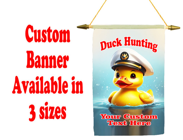 Cruise Ship Door Banner -  available in 3 sizes.    Custom with your text!  -Duck Hunting 3