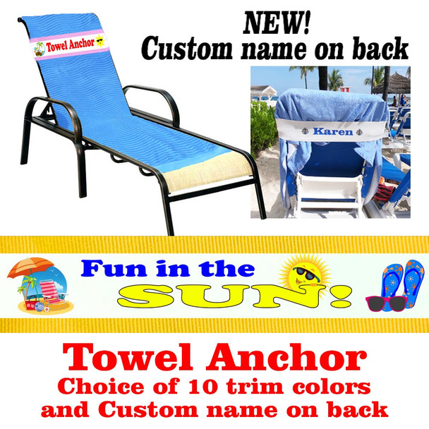Custom Towel Anchor - Stock front design with custom name and artwork on back 9