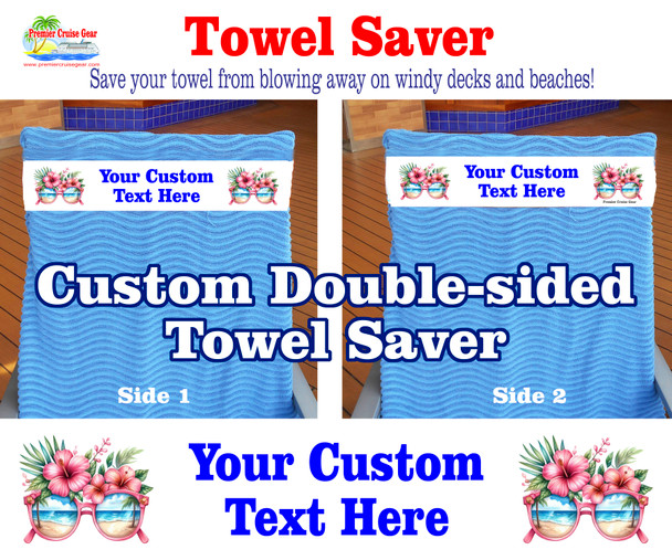 New Towel Saver - Custom towel band to save your towels from blowing away.  New 21