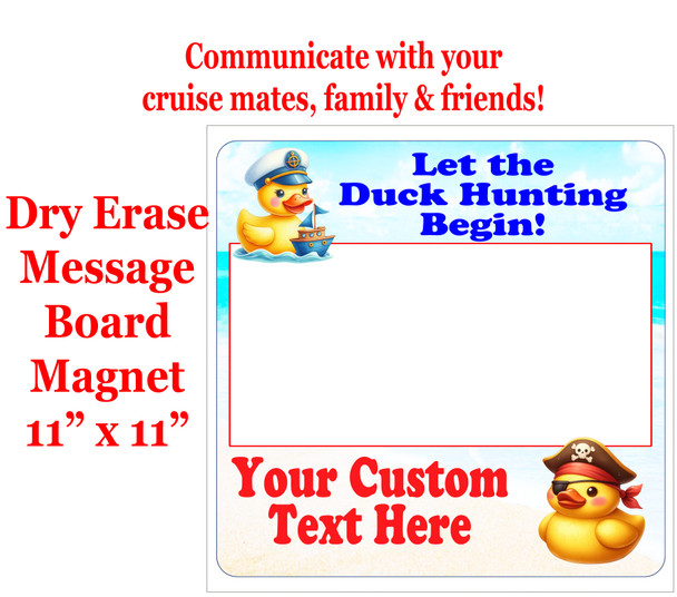 Cruise Magnet - Dry erasable magnet.  11" x 11"   2026-4