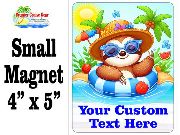 Small Cruise theme Magnet to add to your door decorations with this customizable magnet. Great for adding names, ports, etc...to your door!  12