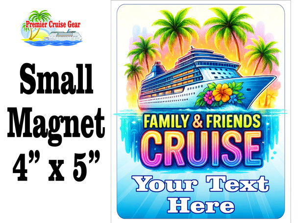 Small Cruise theme Magnet to add to your door decorations with this customizable magnet. Great for adding names, ports, etc...to your door!  31