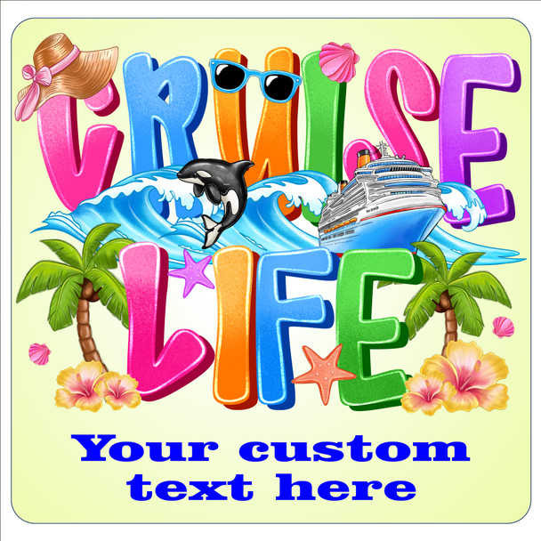 Cruise Ship Door Magnet - 11" x 11"  - Show off your cruising spirit and find your cabin easier!