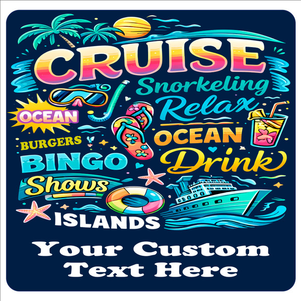 Cruise Ship Door Magnet - 11" x 11"  - Show off your cruising spirit and find your cabin easier!