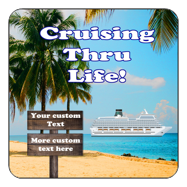 Cruise Ship Door Magnet - 11" x 11" - Sign Post 3