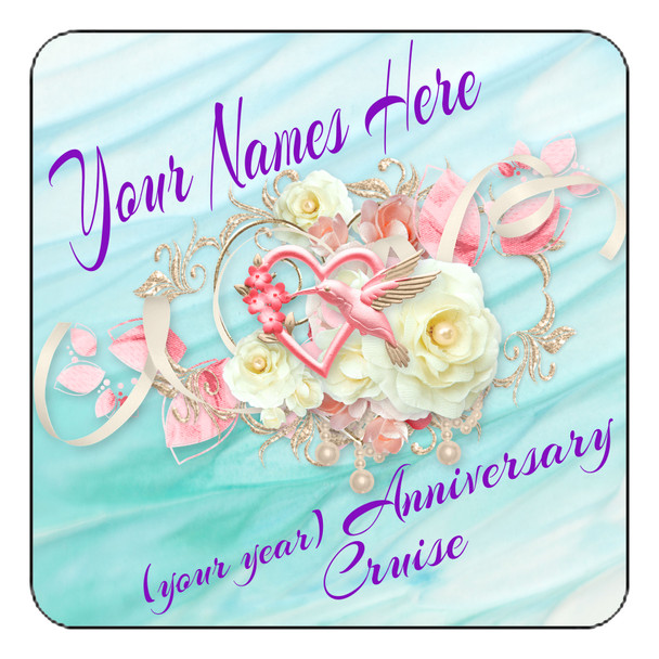 Cruise Ship Door Magnet - 11" x 11" - Anniversary 5