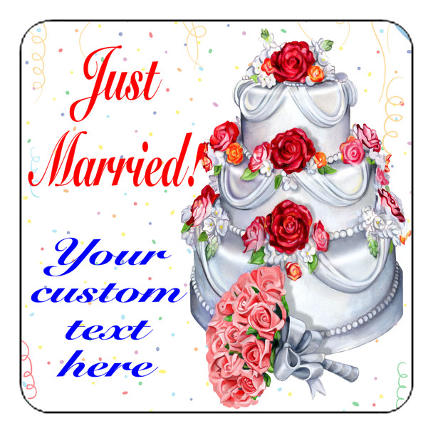 Cruise Ship Door Magnet - 11" x 11" - Just Married