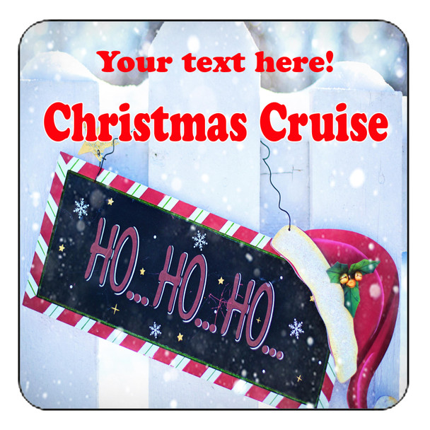 Cruise Ship Door Magnet - 11" x 11" - Christmas 4