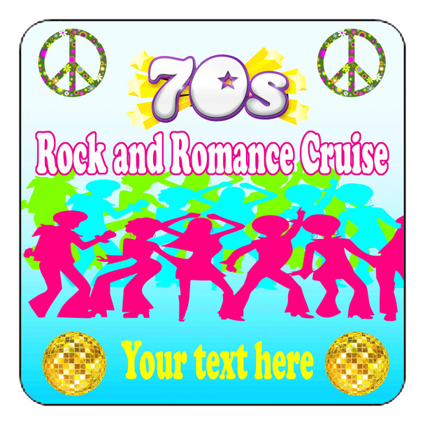 Cruise Ship Door Magnet - 11" x 11" - Rock & Romance 2