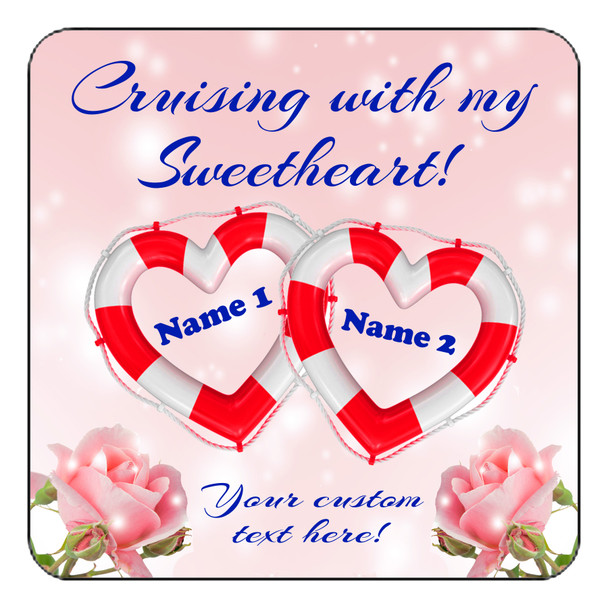 Cruise Ship Door Magnet - 11" x 11" - Sweetheart 1