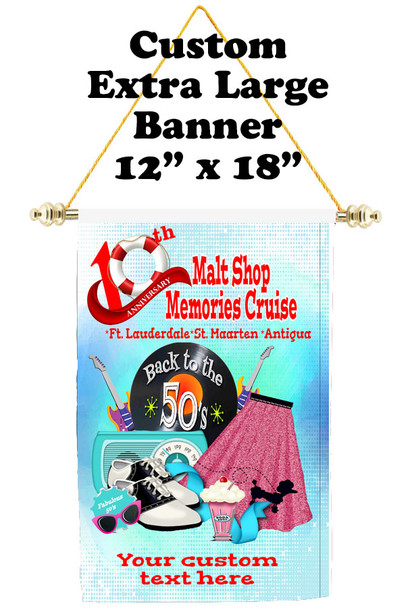 Cruise Ship Door Banner - Extra-Large Banner - Malt Shop 1