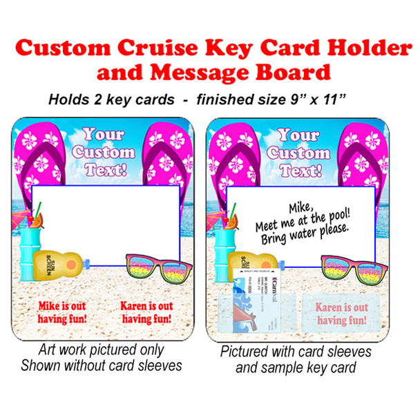 Door Key Card Holder Magnet - Holds 2 cards.  (006)