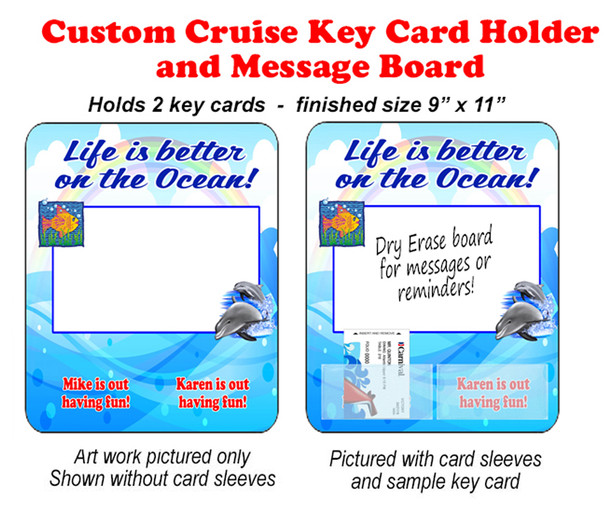 Door Key Card Holder Magnet - Holds 2 cards.  (007)