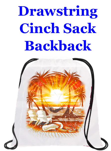 Cruising theme drawstring back pack - design 015