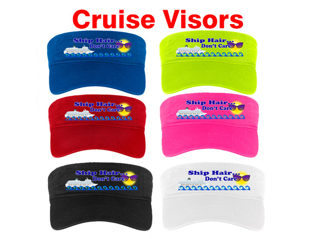 Cruise Visor - Choice of visor color with full color art work - Ship Hair