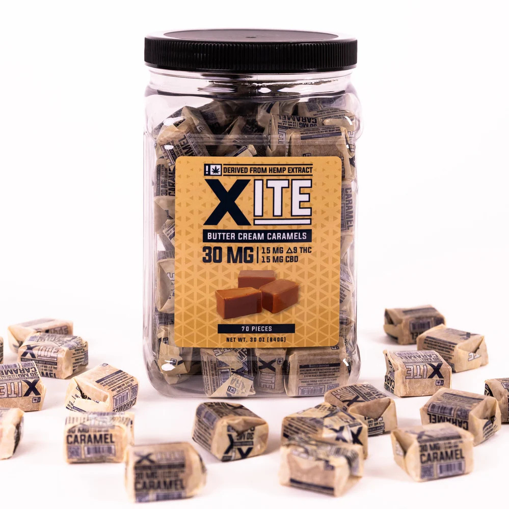 Xite Butter Cream Caramels 30mg (15mg D9 THC: 15mg CBD)