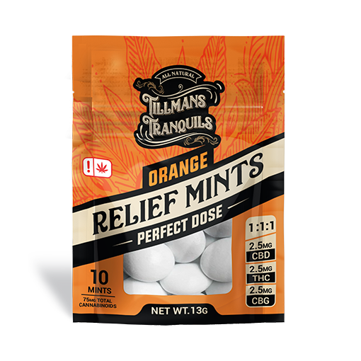 Tillmans Tranquils CBG:CBD:THC Relief Mints