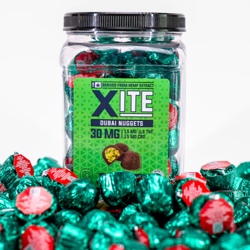 Xite 30mg Dubai Chocolate Nuggets (15mg D9 THC: 15mg CBD)