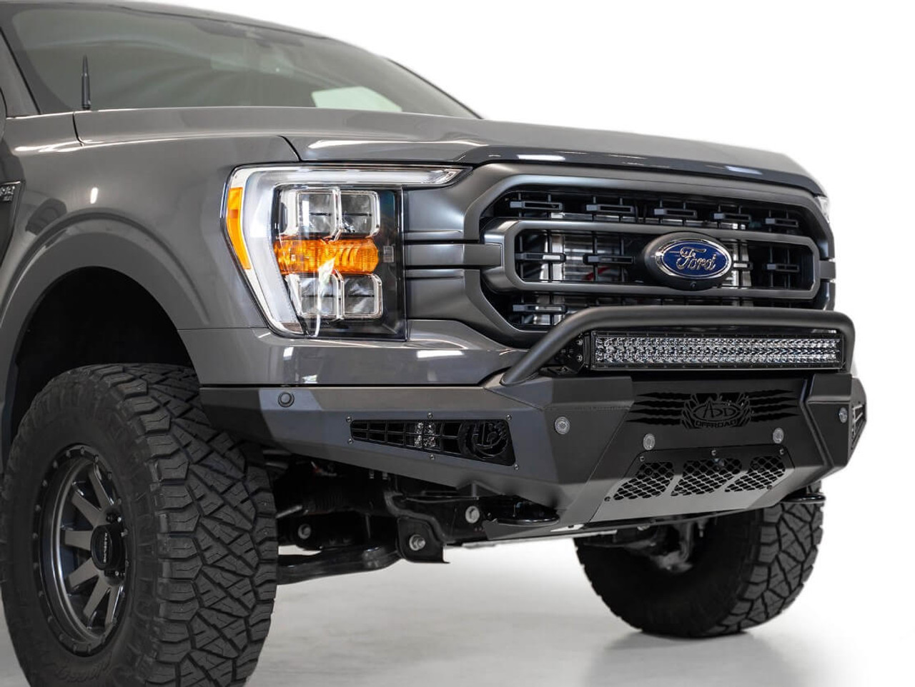 ADD HoneyBadger Front Bumper With Top Hoop For 2021+ Ford F-150 - F197431040103