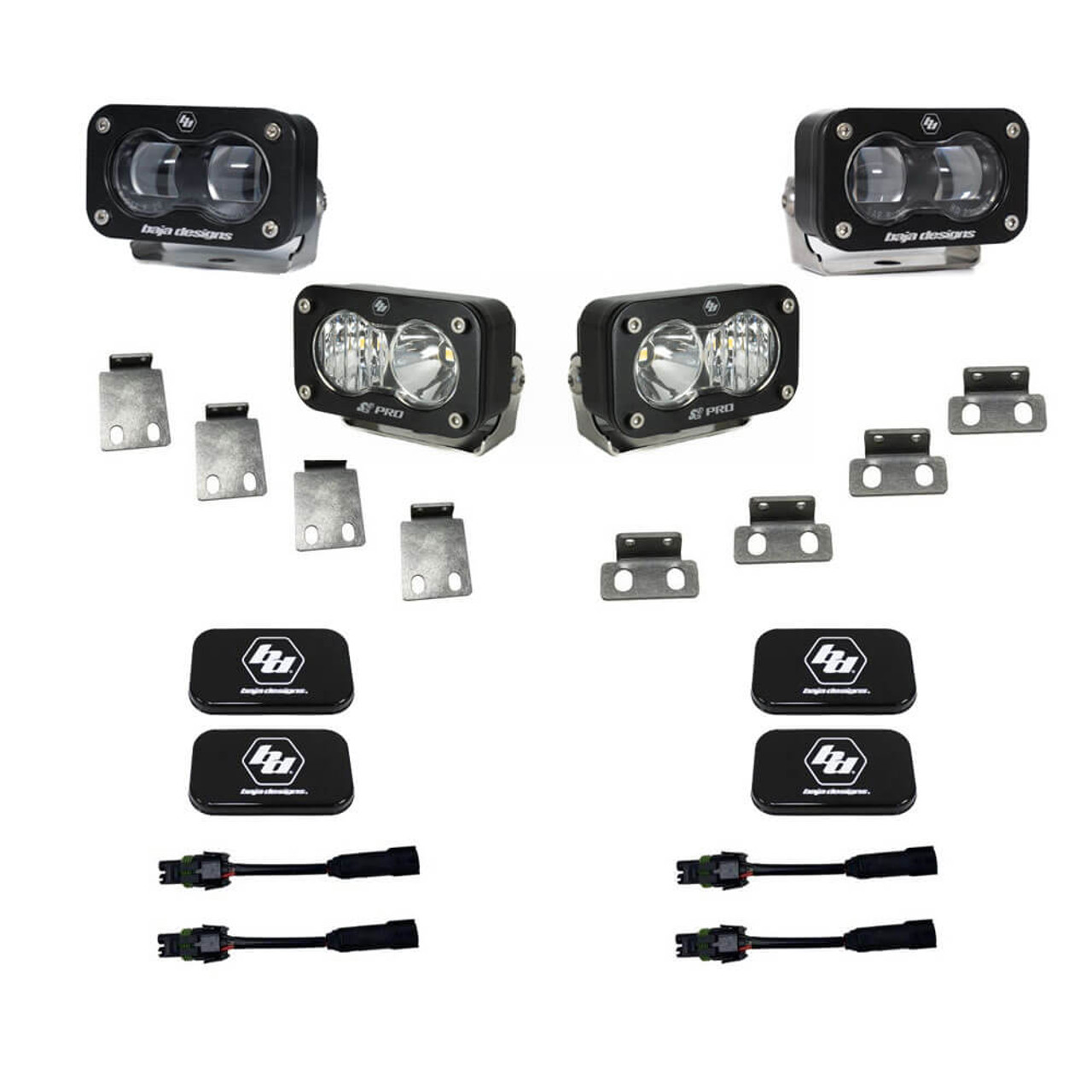 Baja S2 SAE/S2 Pro LED Fog Light Kit For 21-24 Ford Raptor - 448182