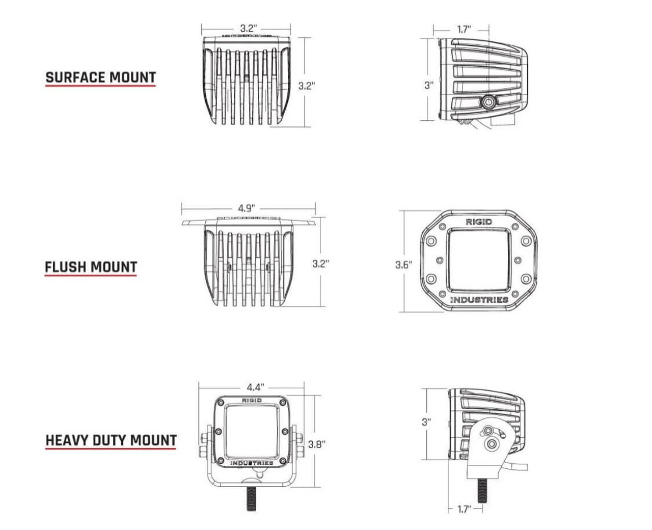 Rigid D-Series Pod Flood LED Lights