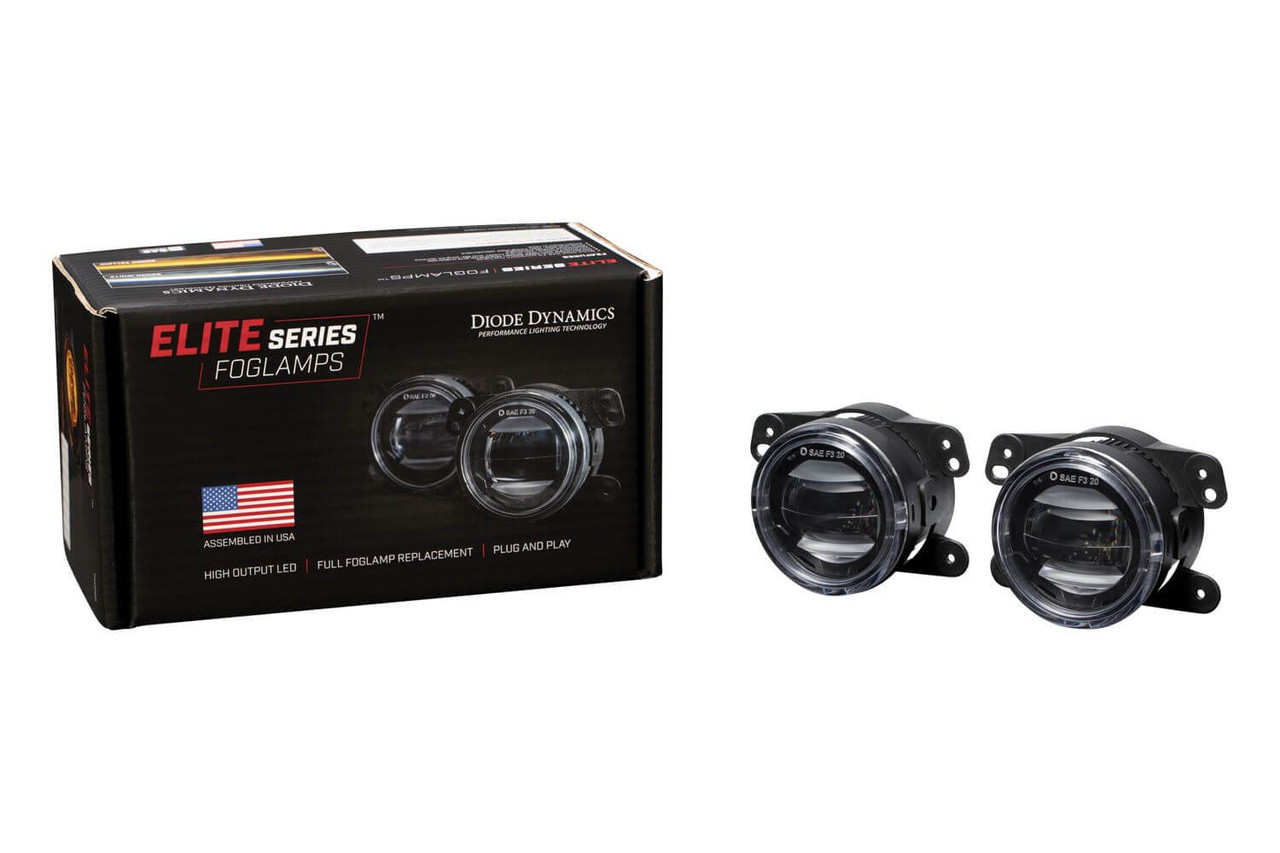 Diode Dynamics Elite Amber LED Fog Lights For Jeep Wrangler JL With Plastic Bumper - DD5131P