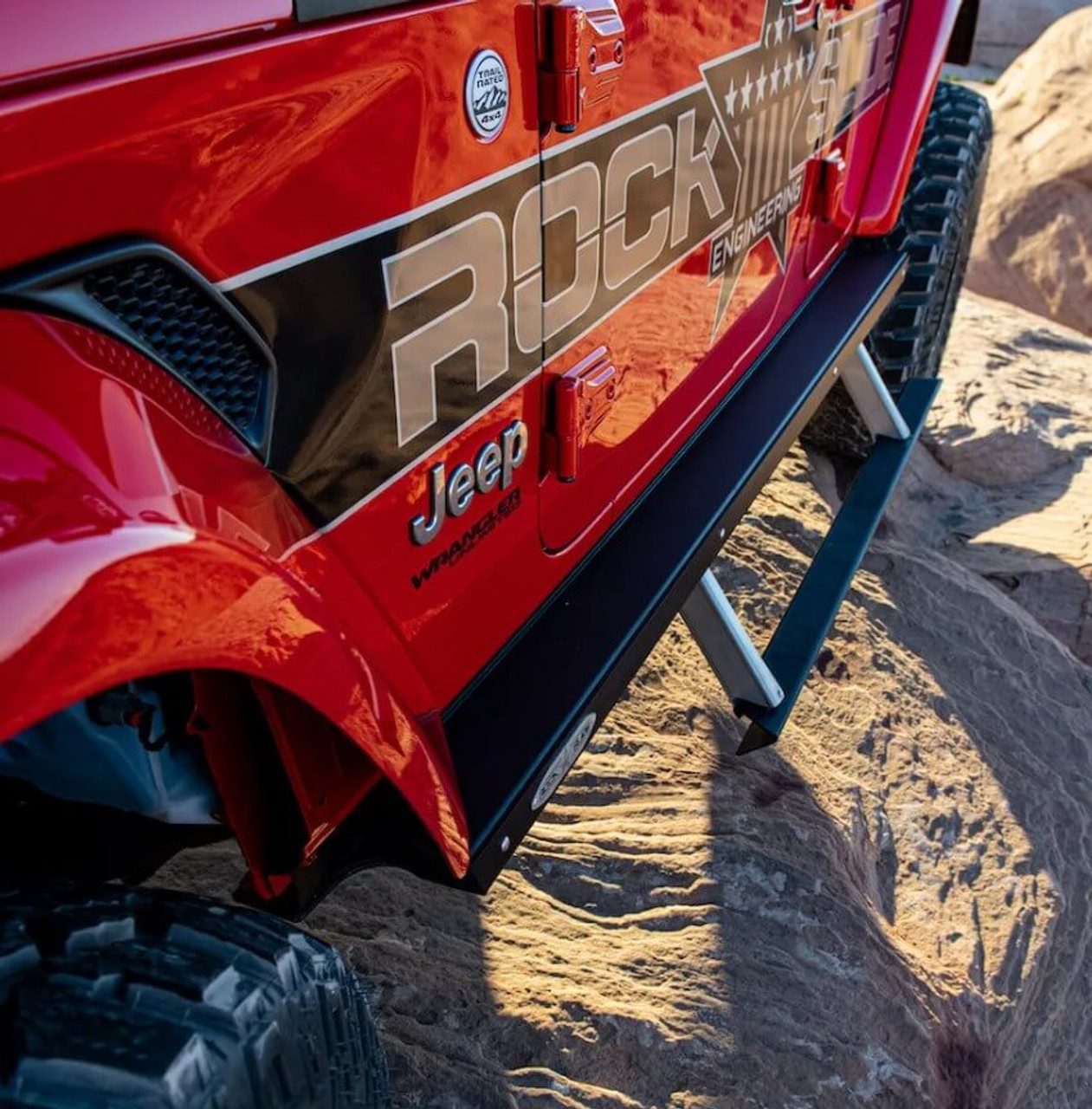 Rock Slide Engineering Step Sliders For 2024+ Jeep Wrangler JLU - BD-SS-301-JL4