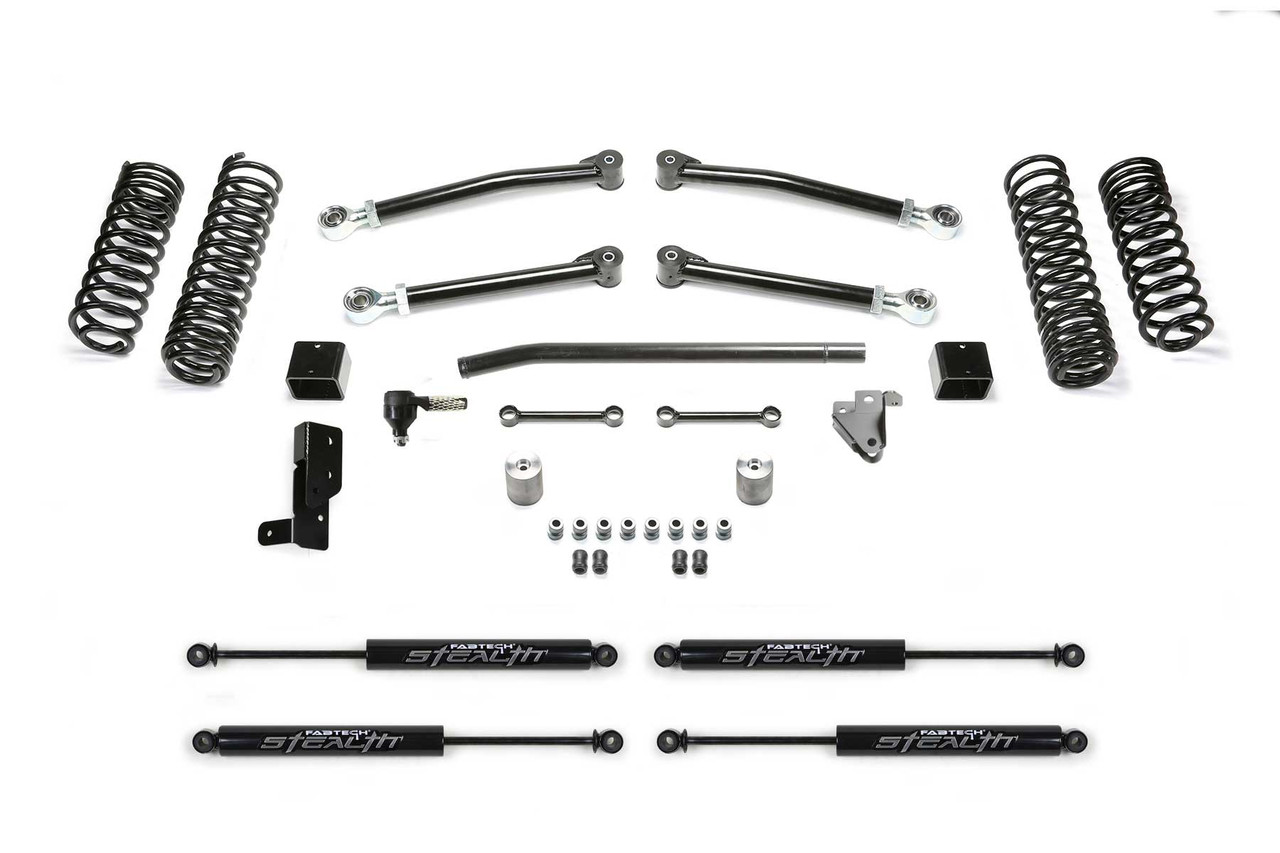 Fabtech 5" Trail Lift Kit W/Stealth Shocks For Jeep Wrangler JLU - K4140M